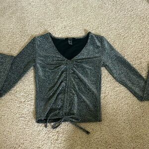 Forever 21 scrunched sparkly top